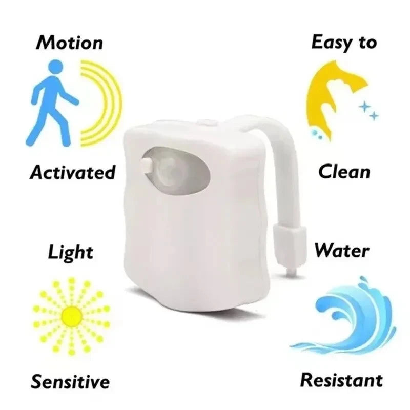 8-Color Motion Sensor Toilet Light