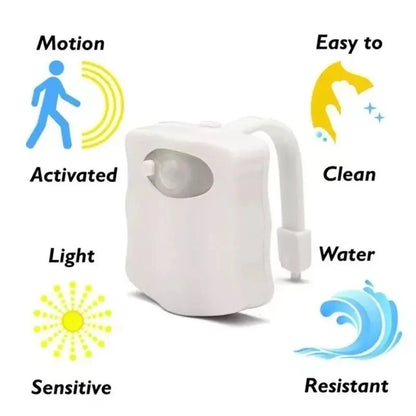 8-Color Motion Sensor Toilet Light